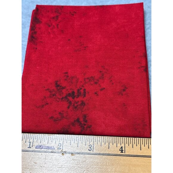 Red Marble Cotton Fabric 18"x22" For Crafting Quilting Sewing Projects - Picture 1 of 4